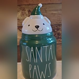 NIB Rae Dunn “Santa Paws” canister